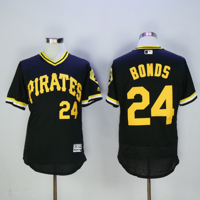 Pittsburgh Pirates 24 Barry Bonds Flexbase Baseball Jersey Black