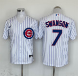 Nike Chicago Cubs 7 Dansby Swanson Baseball Jersey White