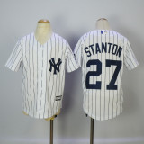 Youth New York Yankees 27 Giancarlo Stanton Baseball Jersey White