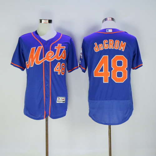 New York Mets 48 Jacob deGrom Flexbase Baseball Jersey Blue