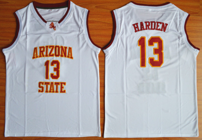 Arizona State Sun Devils 13 James Harden College Basketball Jersey White