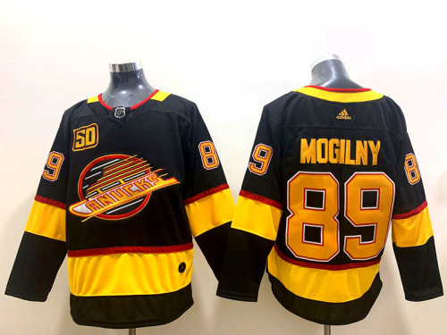 Adidas Classic Vancouver Canucks 89 Alexander Mogilny Ice Hockey Jersey Black