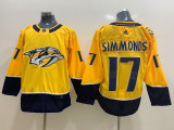 Adidas Classic Nashville Predators 17 Wayne SimmondsIc e Hockey Jersey Yellow