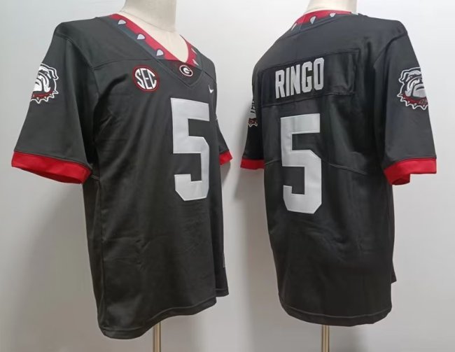 GEORGIA bulldogs 5 Kelee Ringo College Football Jersey Limited Black