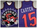 Toronto Raptors 15 Vince Carter Basketball Jersey Purple M & N bigface printing