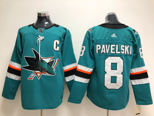 Adidas Classic San Jose Sharks 8 Joe Pavelski Ice Hockey Jersey Green