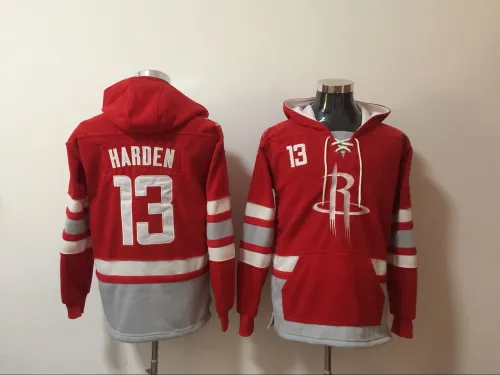 Houston Rockets 13 James Harden Hoodies Basketball Jersey Red