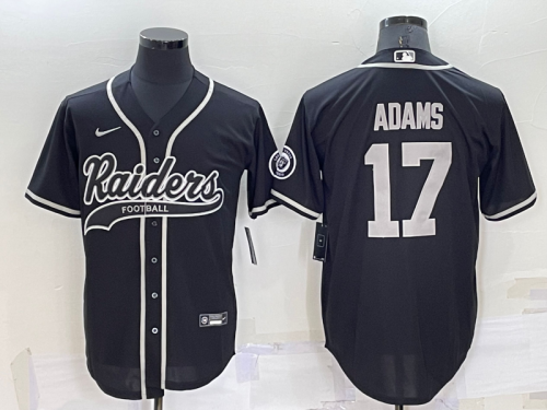 Oakland Raiders 17 Davante Adams Baseball Jersey Black