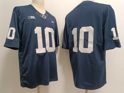 Penn State Nittany Lions 10 Nicholas Singleton Football Jersey Navy Blue
