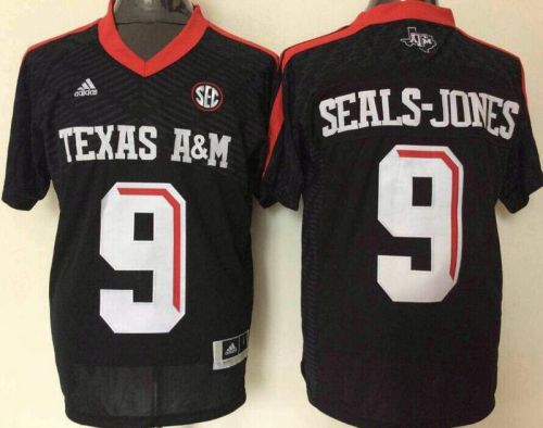 Texas A&M Aggies 9 Ricky Seals-Jones College Football Jersey Black