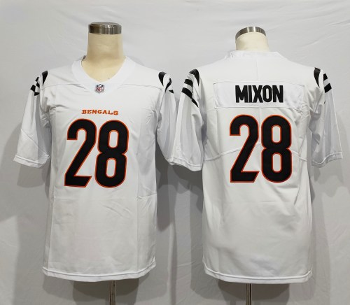 Cincinnati Bengals 28 Joe Mixon Football Jersey Legend White