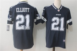 Dallas Cowboys 21 Ezekiel Elliott Football Jersey Legend Navy Blue