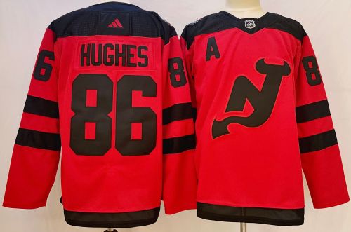 Adidas New Jersey Devils 86 Jack Hughes Ice Hockey Jersey