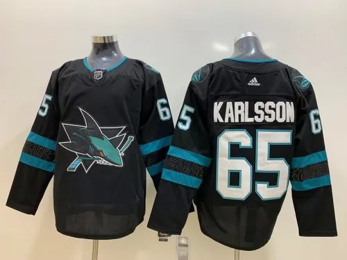 Adidas Classic San Jose Sharks 65 Erik Karlsson Ice Hockey Jersey Black