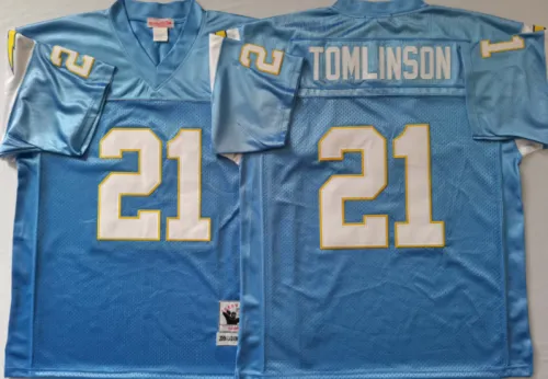 San Diego Chargers 21 LaDainian Tomlinson Football Jersey Blue Retro