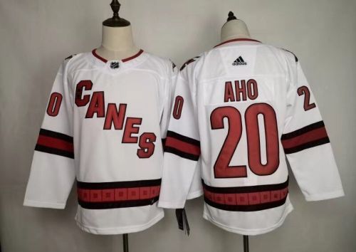 Adidas Carolina Hurricanes 20 Sebastian Aho Ice Hockey Jersey White