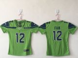 Women Seattle Seahawks 12 12th Fan Football Jersey Legend Green