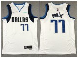 Nike Dallas Mavericks 77 Luka Doncic Basketball Jersey White 75th Anniversary Edition