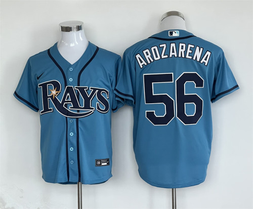 Nike Tampa Bay Rays 56 Randy Arozarena Baseball Jersey Blue