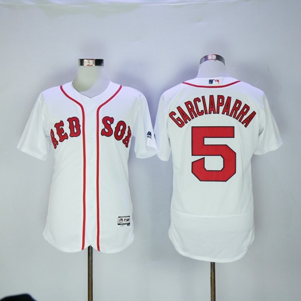 Boston Red Sox 5 Nomar Garciaparra Flexbase Baseball Jersey White