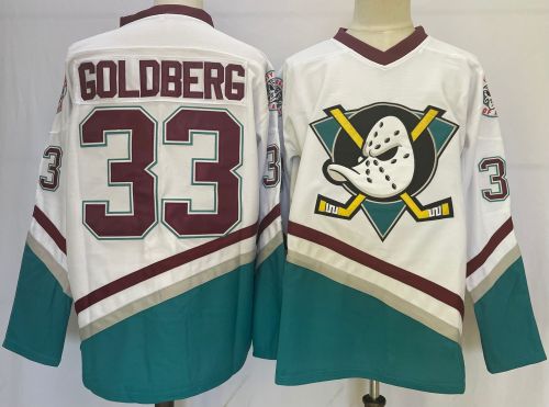 Classic Anaheim Ducks 33 Greg Goldberg Ice Hockey Jersey Whte