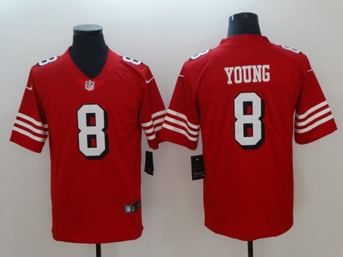 2018 New San Francisco 49ers 8 Steve Young Football Jersey Legend Red