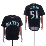 Seattle Mariners 51 Ichiro Baseball Jersey Navy Blue Fan