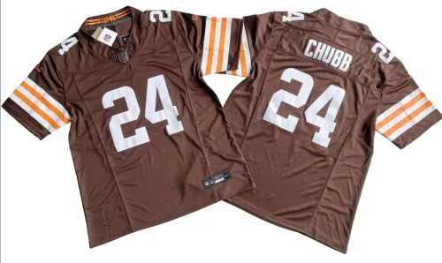 Cleveland Browns 24 Nick Chubb Football Jersey Brown Three Dynasties