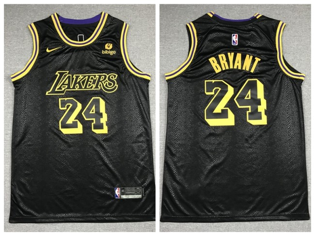 Nike Los Angeles Lakers 24 Kobe Bryant Basketball Jersey Black New advertising label