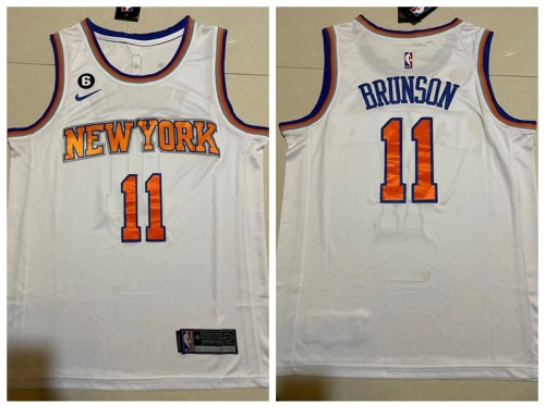 Nike York Knicks 11 Jalen Brunson Basketball Jersey White