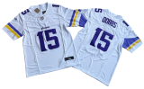 Minnesota Vikings 15 Joshua Dobbs Football Jersey White Three Dynasties