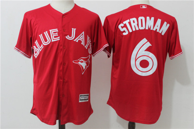 Toronto Blue Jays 6 Marcus Stroman Baseball Jersey Red Fan version