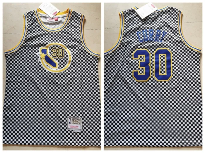 Golden State Warrior 30 Stephen Curry Basketball Jersey White Retro