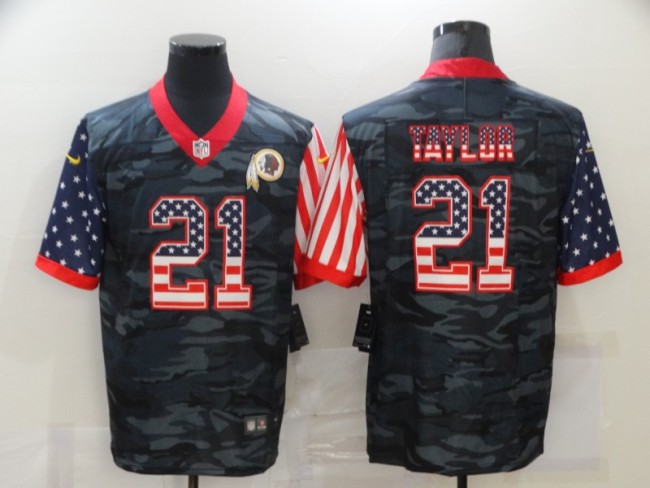 Washington Redskins 21 Sean Taylor Football Jersey Legend Camo flag