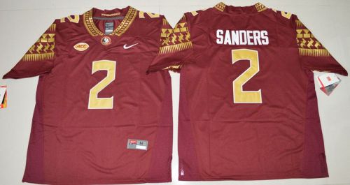 Florida State Seminoles 2 Deion Sanders College Football Jersey Red