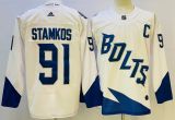 Adidas Tampa Bay Lightning 91 Steven Stamkos Ice Hockey Jersey White