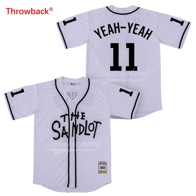 The Sandlot 11 YEAH-YEAH Baseball Jersey White Retro