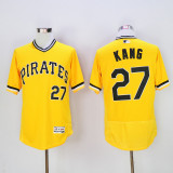 Pittsburgh Pirates 27 Jung Ho Kang Flexbase Baseball Jersey Yellow