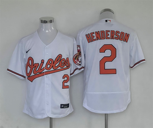 Nike Baltimore Orioles 2 Gunnar Henderson Flexbase Baseball Jersey White