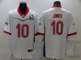 All star New England Patriots 10 Mac Jones Football Jersey Legend White