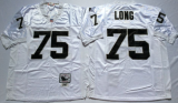 Oakland Raiders 75 Howie Long Football Jersey White Retro