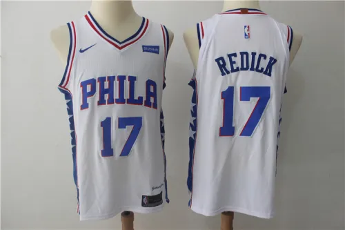 Nike Philadelphia 76ers 17 JJ Redick Basketball Jersey White Player Edition