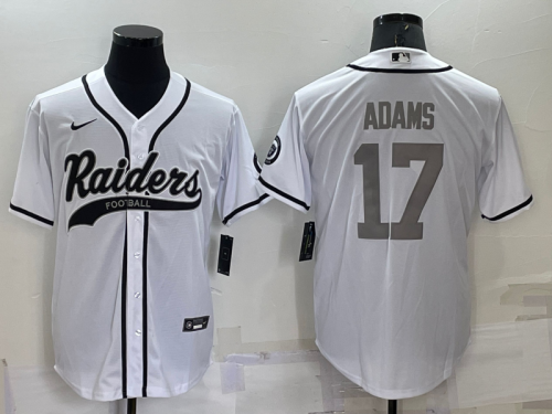 Oakland Raiders 17 Davante Adams Baseball Jersey White
