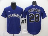 Nike Colorado Rockies 28 Nolan Arenado Baseball Jersey purple Fan