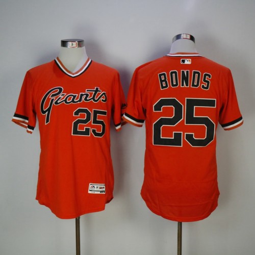 San Francisco Giants 25 Barry Bonds Flexbase Baseball Jersey Orange