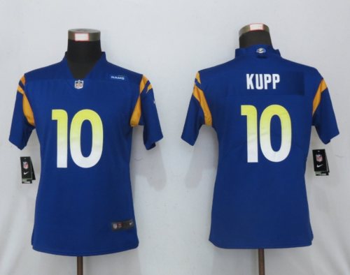 Women St. Louis Rams 10 Cooper Kupp Football Jersey Legendary Blue