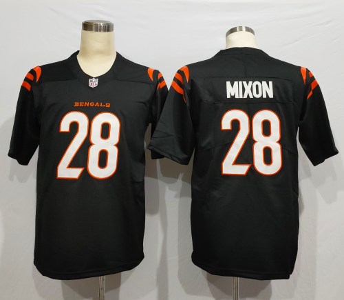 Cincinnati Bengals 28 Joe Mixon Football Jersey Legend Black