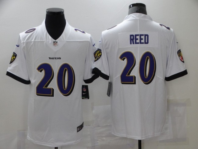 Baltimore Ravens 20 Ed Reed Football Jersey Limited White