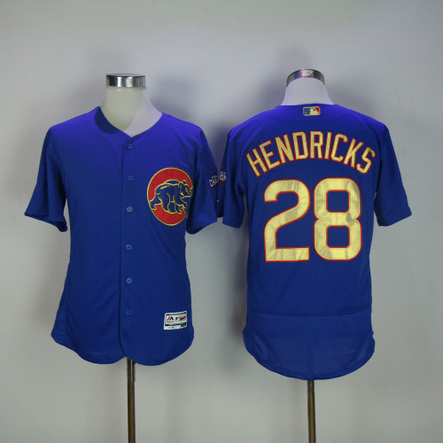 Chicago Cubs 28 Kyle Hendricks Flexbase Baseball Jersey Blue Champion