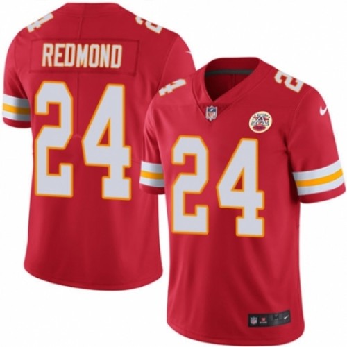 Kansas City Chiefs 24 Will Redmond Football Jersey Legend Red